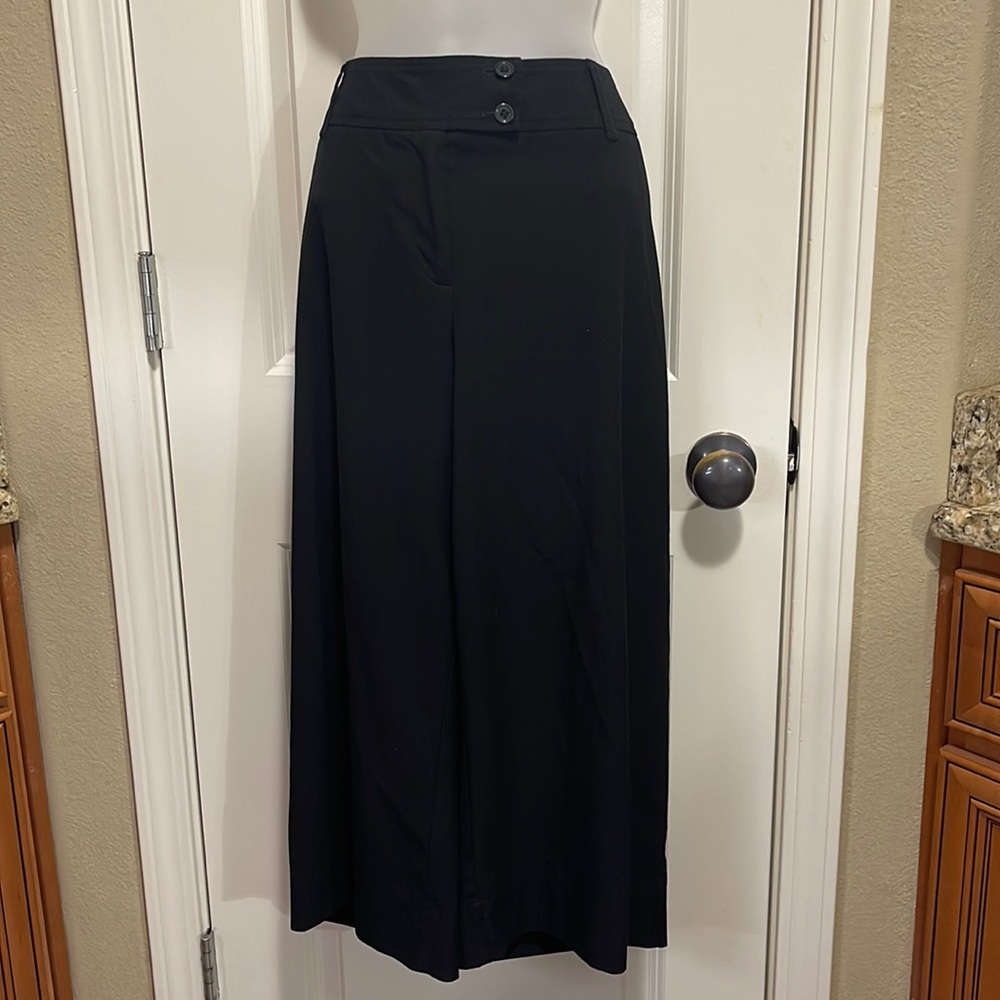 Classic work clothes: Black wide leg cropped trousers size 18W Worthington